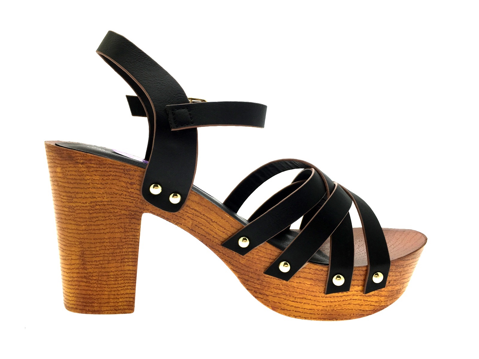 studded block sandals